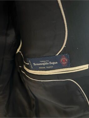 Ermenegildo Zegna Black Mohair Trophy Jacket